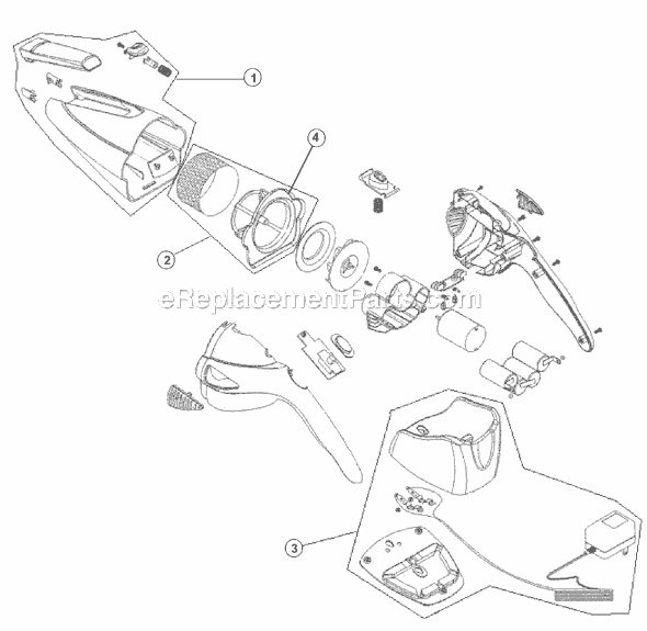 Page A Diagram and Parts List for BD10035  Dirt Devil Hand Vacuum